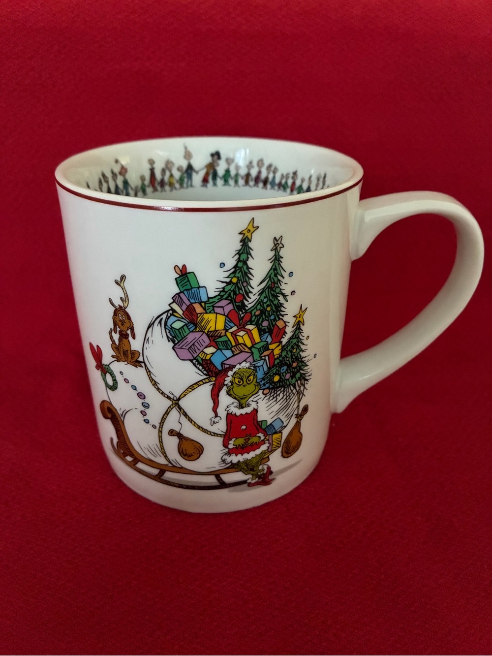 Williams Sonoma Christmas Grinch Holiday Mug Dr Seuss